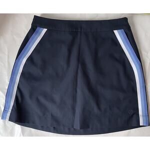G/FORE Navy Skort with Blue and White Stripes